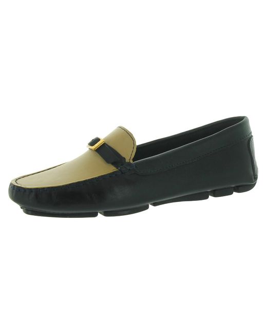 Massimo Matteo Natural Leather Slip-on Loafers