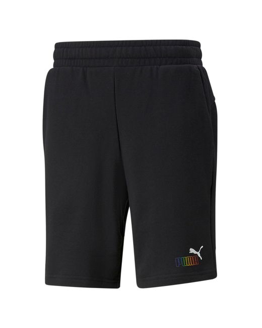 PUMA Essentials+ Rainbow Sweat Shorts in Black for Men | Lyst