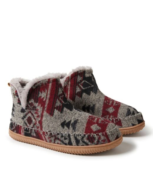 Dearfoams Brown Alpine By Brixen Bootie Slipper for men