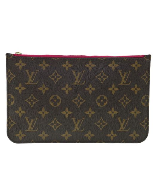 Louis Vuitton Black Neverfull Pouch Canvas Clutch Bag (pre-owned)