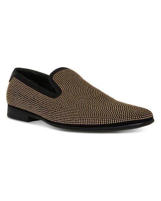 Steve Madden Brown Mezmoryz Embellished Manmade Loafers for men