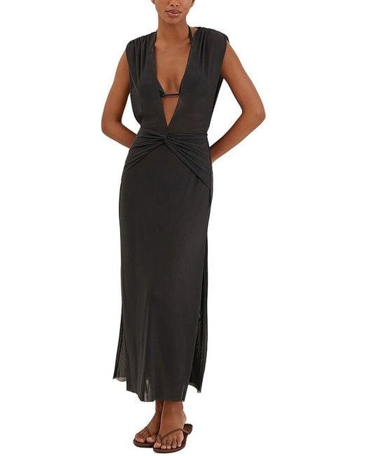 ViX Black Solid Cindy Midi Cover Up