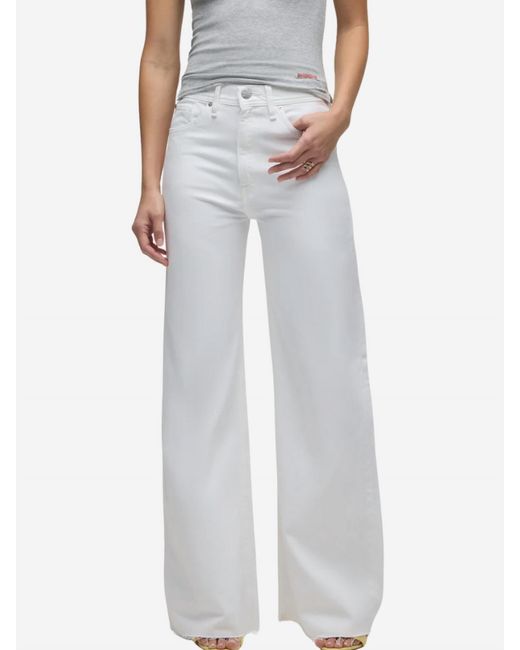 Hudson Jeans Women's White Jodie Denim Wide Leg Jean