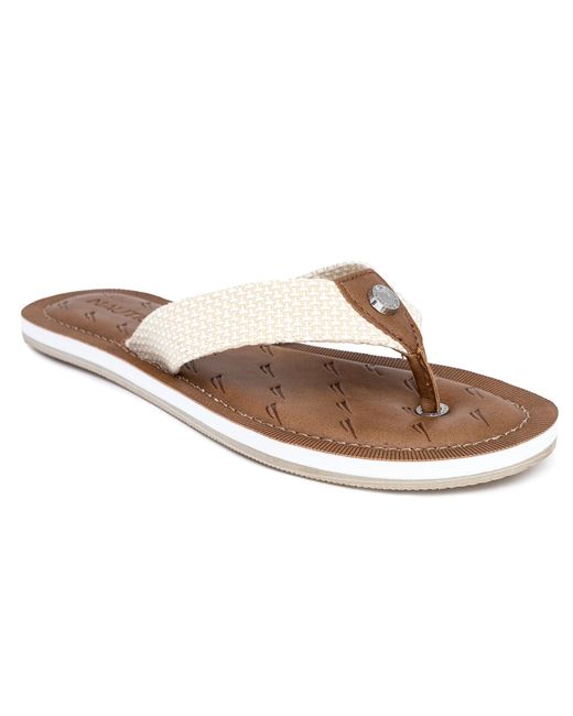 Nautica Brown Striped Sandal