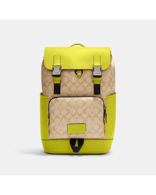 Coach Outlet Yellow Track Backpack