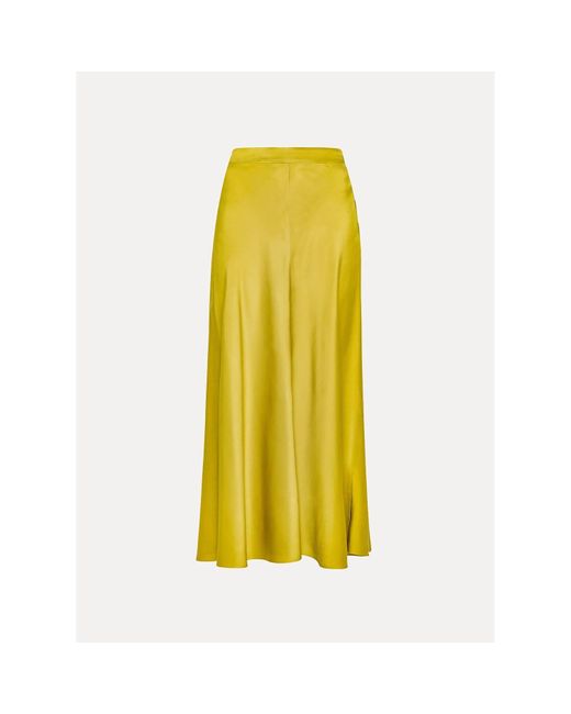 Forte Forte Yellow Silk Satin Skirt