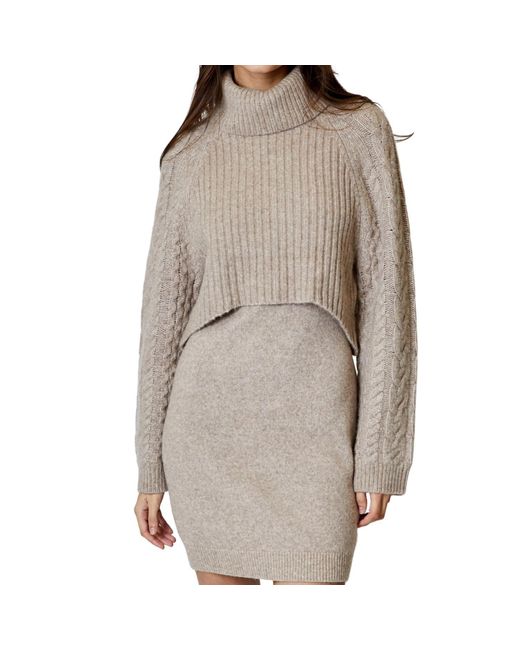 DH New York Natural Mal Sweater Mini Dress