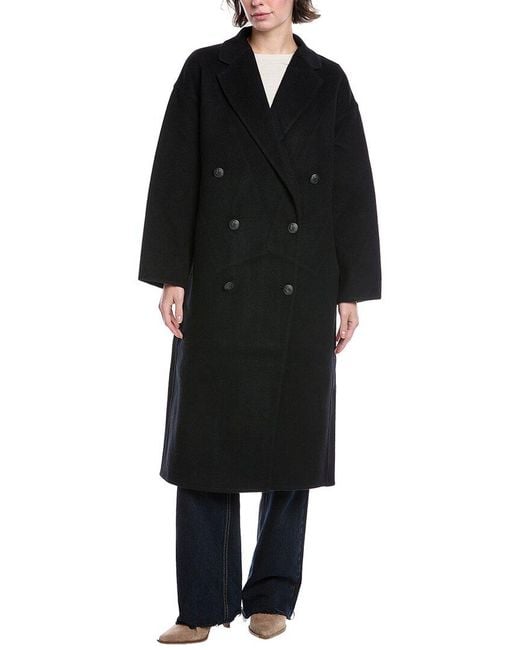 Rag & Bone Black Thea Wool Coat