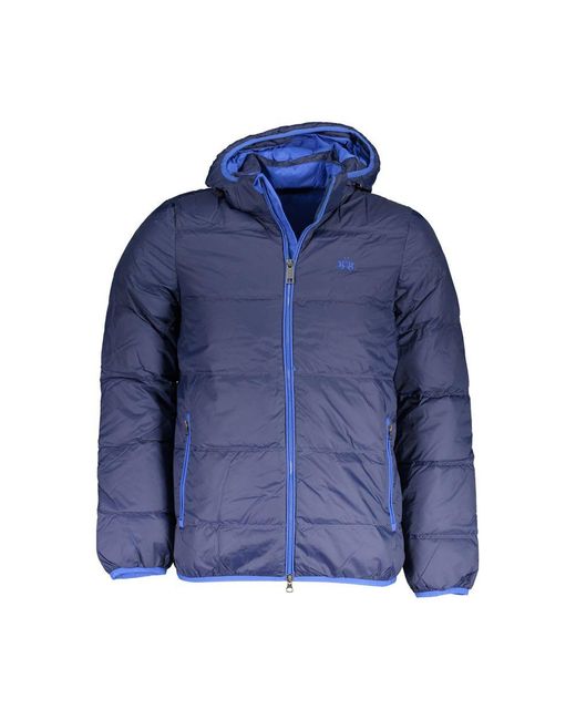 La Martina Blue Polyamide Jacket for men