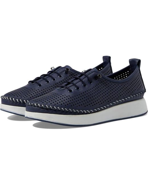 Spring Step Blue Eastwood Leather Slip On Casual Shoes Zogg1475