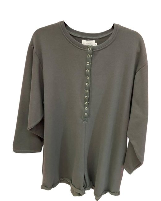 Things Between Gray Oversized Sweatshirt Romper