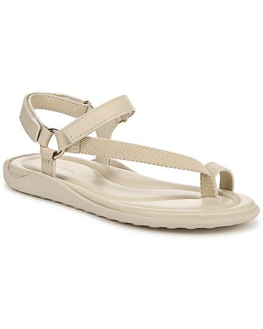 Vince White Summer Leather-Trim Sandal