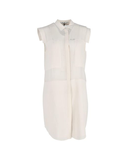 Alexander Wang Women's White Button-Down Mini Shirt Dress