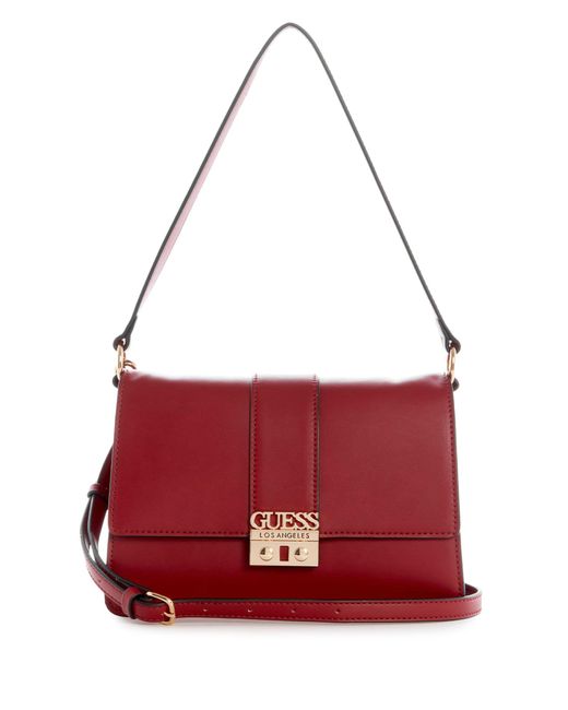 Guess Factory Evie Medium Shoulder Bag in Red Lyst