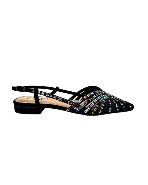 Exe' Black Kendal Sling-Back Flat