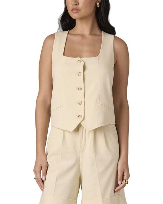 Wit & Wisdom Natural Button Front Vest