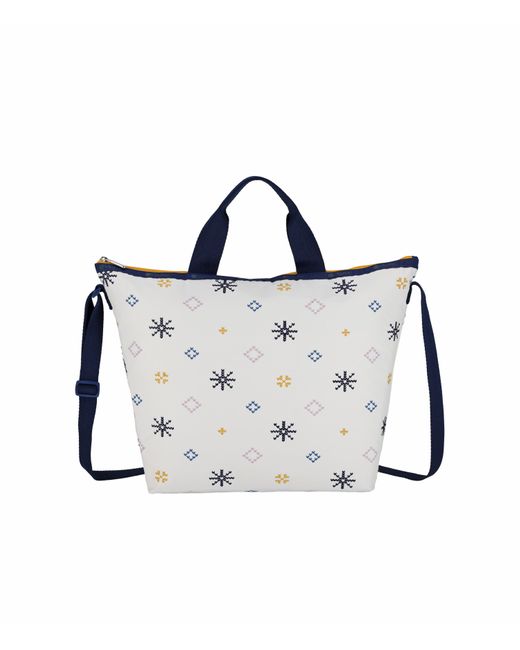 LeSportsac White Deluxe Easy Carry Tote