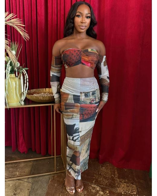 TRUEDAMES Red Gallery Muse Two-Piece Set