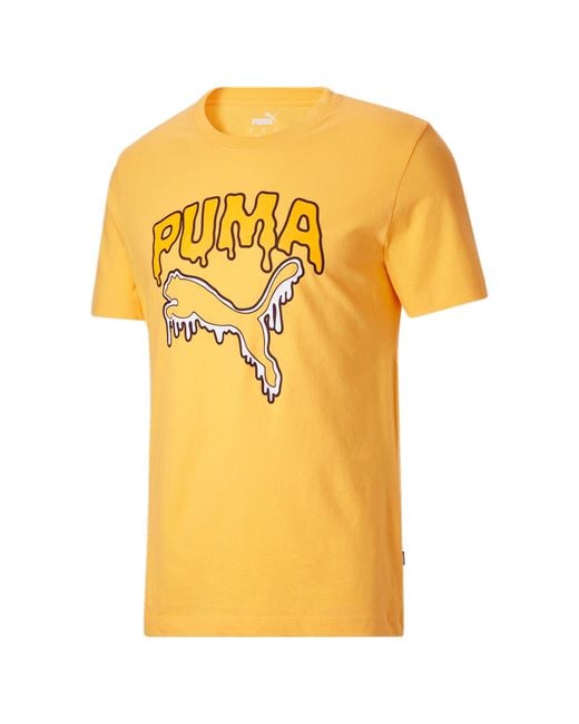 PUMA Yellow Melted Cat Tee for men