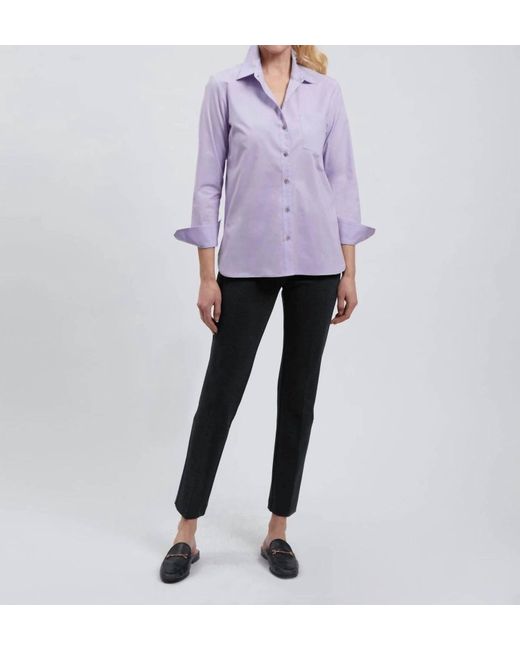 Estelle and Finn Purple Button Up Shirt