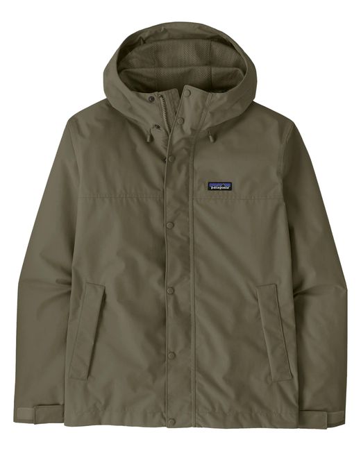 Patagonia Green Functional Rain Jacket With Adjustable Features for men