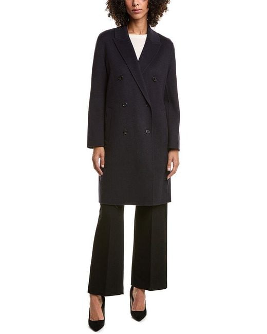 Theory Black Relax Double Breasted Jacket