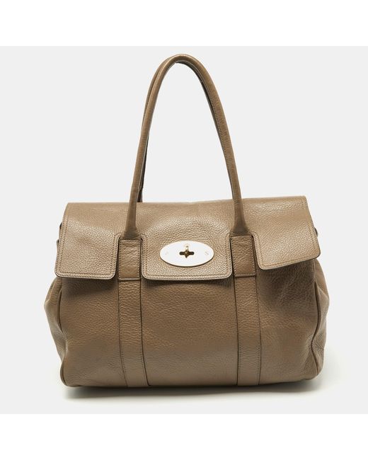 Mulberry Natural Leather Bayswater Satchel