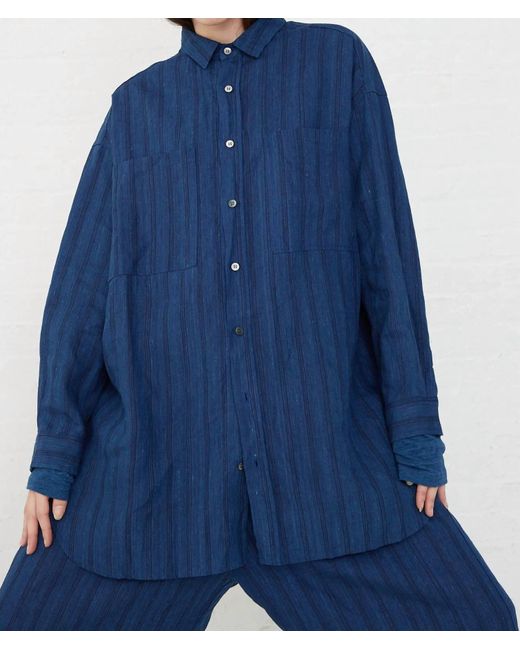 Ichi Blue Linen Shirt