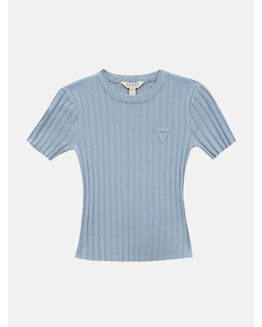 Guess Blue Ribbed Top (7-14)