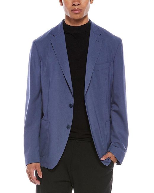 Boss Blue Hanry Wool-Blend Jacket for men