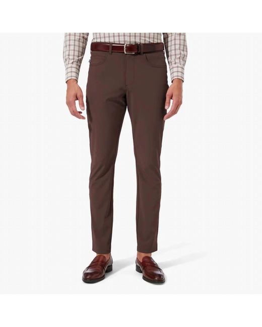 Mizzen+Main Brown Helmsman 5 Pocket Pants for men