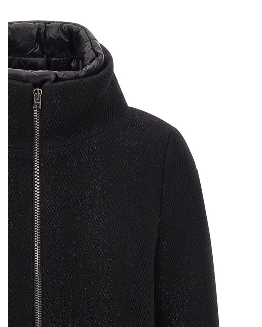 Herno Black Wool Coat