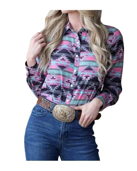Sterling Kreek Blue Tulsa Time Button Up