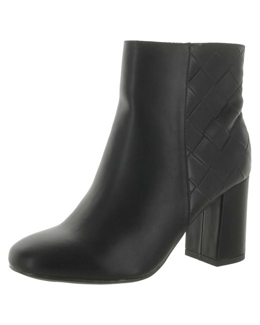 MIA Gray Linne Faux Leather Woven Booties