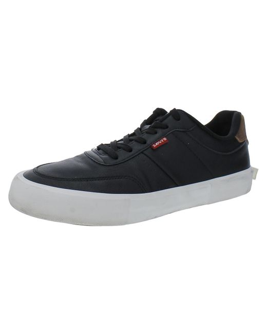 Levi's Black Munro Faux Leather Lifestyle Casual And Fashion Sneakers for men