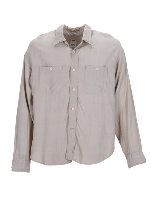 Visvim Gray Pocket Detailed Buttoned Shirt for men