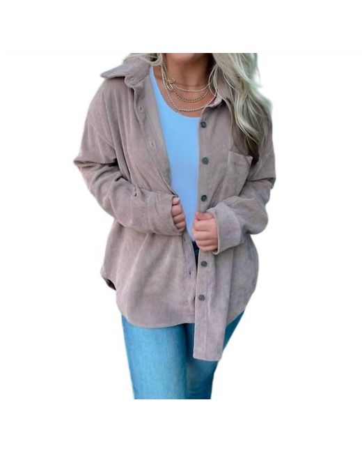 Blu Pepper Gray Memory Corduroy Jacket