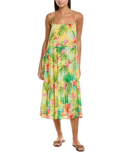 La Blanca Yellow Calypso Midi Dress