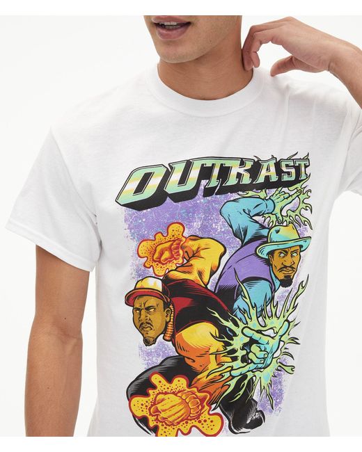 Outkast Cartoon Graphic Tee in Bleach 