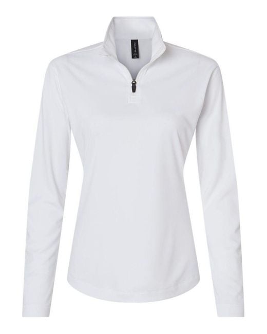 AllPro White Pro-Lock Performance Quarter-Zip Pullover
