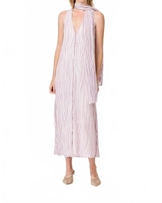 Curaae Pink Zuri Chiffon Midi Dress