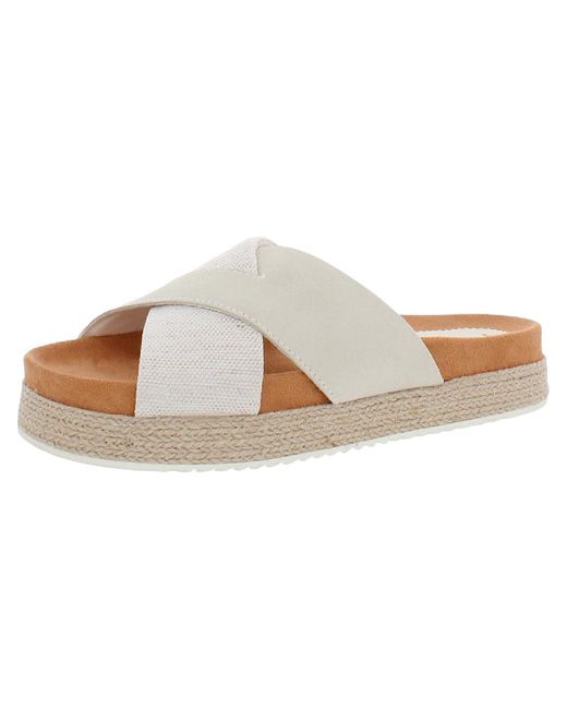 TOMS White Paloma L Suede Slide Sandals