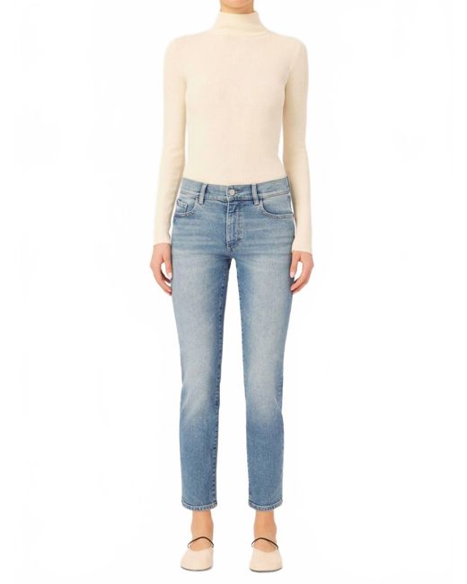 DL1961 Blue Mila Cigarette Mid Rise Jeans