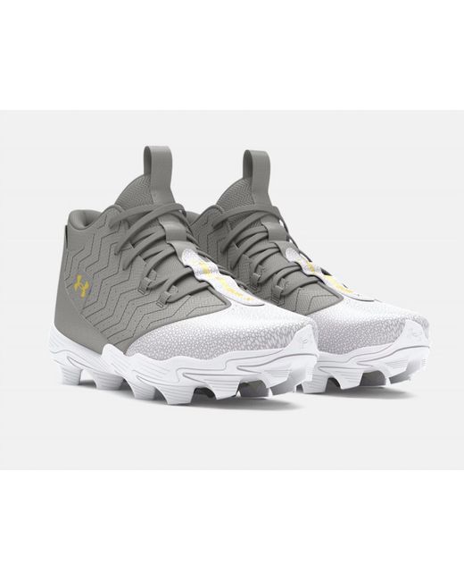 Under Armour Gray Harper Nine Rm Cleat for men