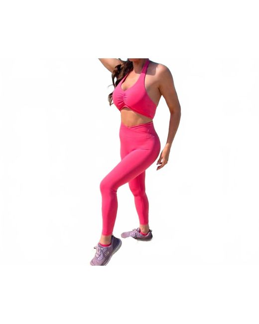 Rockstar Peach Red Midrise Sculpt Leggings