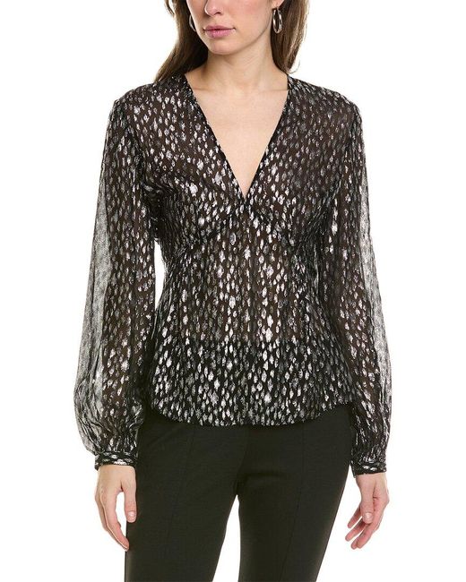 The Kooples Black Sparkling Leo Top