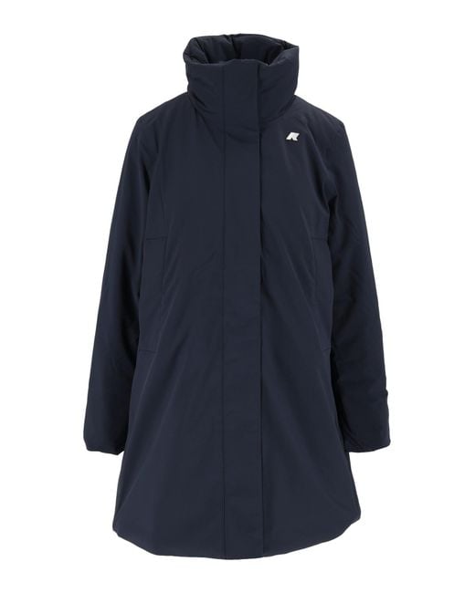 K-Way Blue Marla Mid-Length Down Jacket