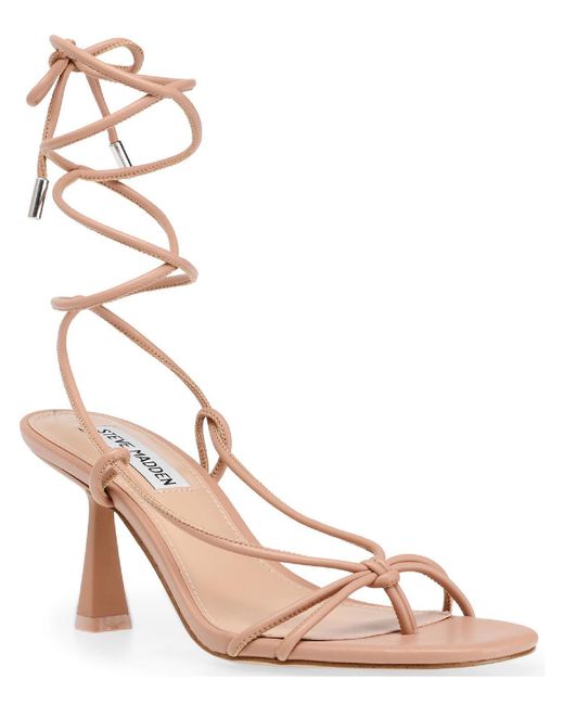 Steve Madden Superb Faux Leather Thong Heels in Pink | Lyst