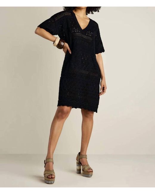 Summum Black Crochet Dress