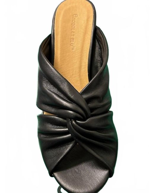 Chocolat Blu Black Wiley Metallic Wedge